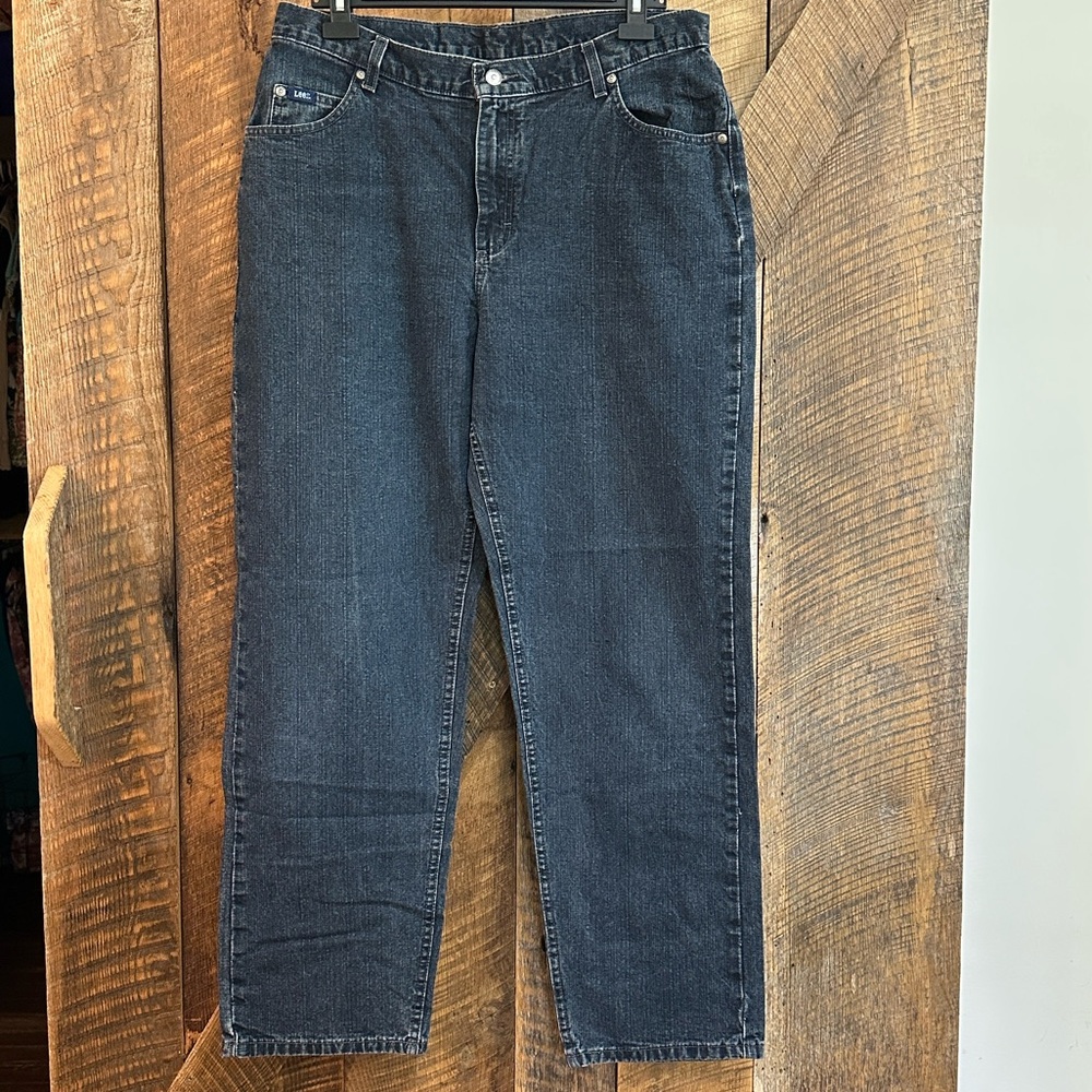 Vintage Women’s High Waist Lee Original Jeans~Dark Blue ~Size 16
